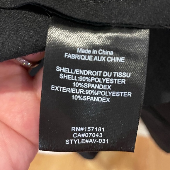 ADRIENNE VITTADINI black draped open front faux suede blazer/jacket - Picture 4 of 4